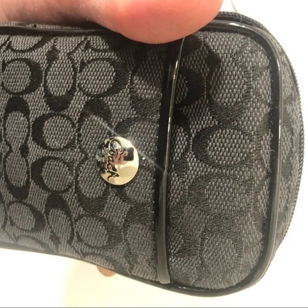 Coach vintage y2k signature mini black wristlet bag